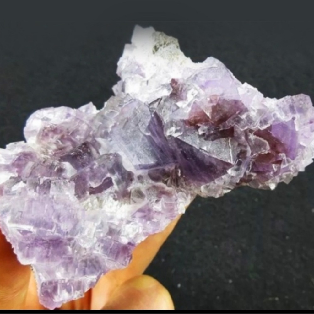Purple Fluorite Arc Specimen Medium Ladders and Windows Crystal Gem Mineral - Picture 7 of 10